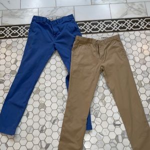 Crewcuts Chinos in 16 stretch - great condition 2 pairs blue and khaki